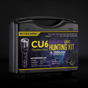CU6 HUNTING KIT — Trusa de vanatoare 1. CU6 2. NEW i2 Charger 3. NL1823 Battery 4. NFR40 Filter(Red) 5. NFG40 Filter(Green) 6....