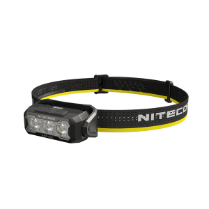 HA15 UHE — Lanternă frontală NITECORE HA15 UHE, cu flux maxim de 400 lm cu NL1411R și distanță de iluminare de până la 80 m.