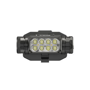 HC65M UHE — Lanternă pentru cască NITECORE HC65M UHE, cu flux maxim de 2 000 lm și distanță de iluminare de până la 222 m.