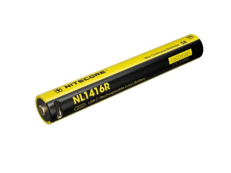 NL1416R — Acumulator Li-ion reîncărcabil format dedicat MT2A Pro, de 1.600 mAh, cu încărcare USB-C.