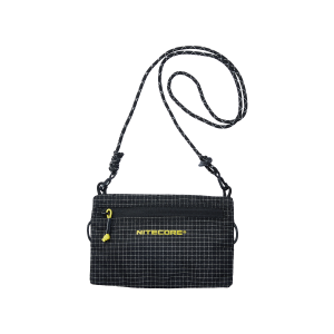 NPP01 mini — Geantă compactă de 0,5 L pentru obiectele esențiale, cu curea din paracord și material rezistent la apă.