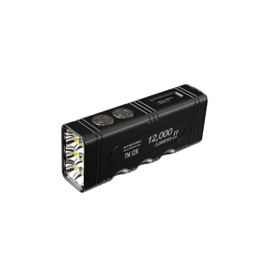 TM12K — Lanternă LED NITECORE TM12K, cu flux maxim de 12 000 lm și distanță de iluminare de până la 250 m.